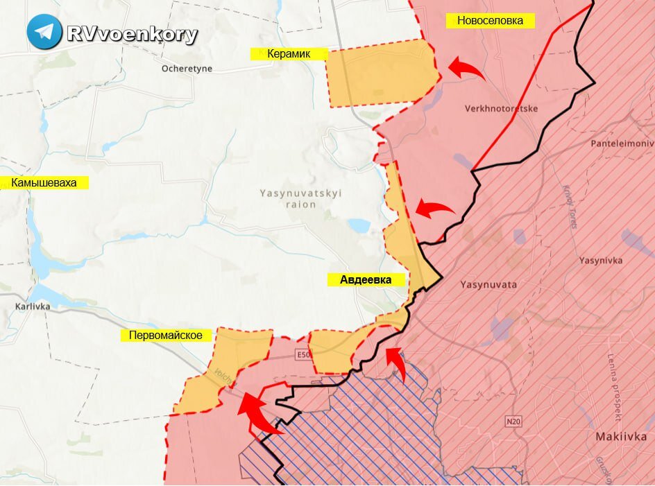 Карта боев в марьинке