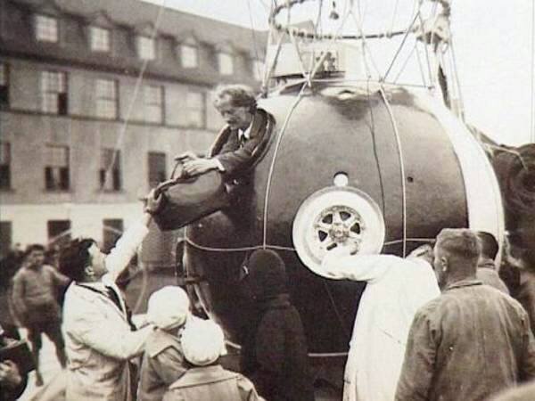 Огюст Пикар в гондоле стратостата FNRS-1, май 1931 года