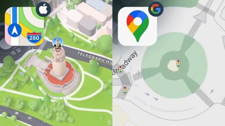    Во многом карты Apple даже превосходят Google Maps