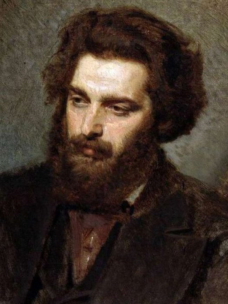 Портрет А.И. Куинджи  работы И.Н. Крамского 1872 г.