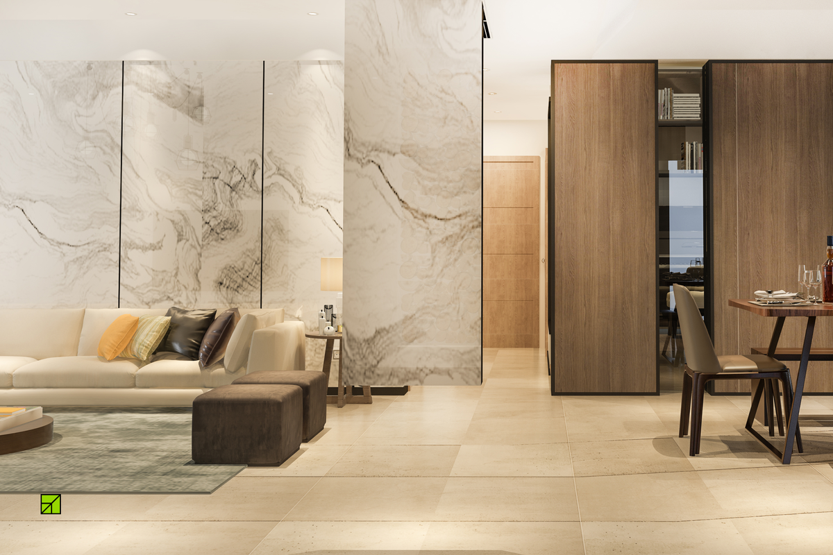 Отделка стен HPL-панелями с декоративным покрытием