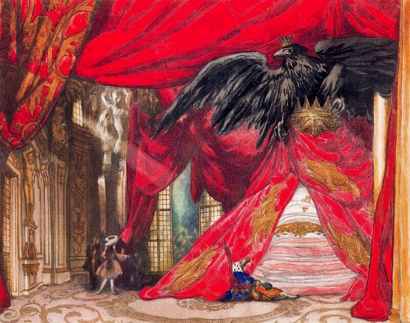 Леон Бакст. Эскиз декораций к IV акту «Спящей красавицы»