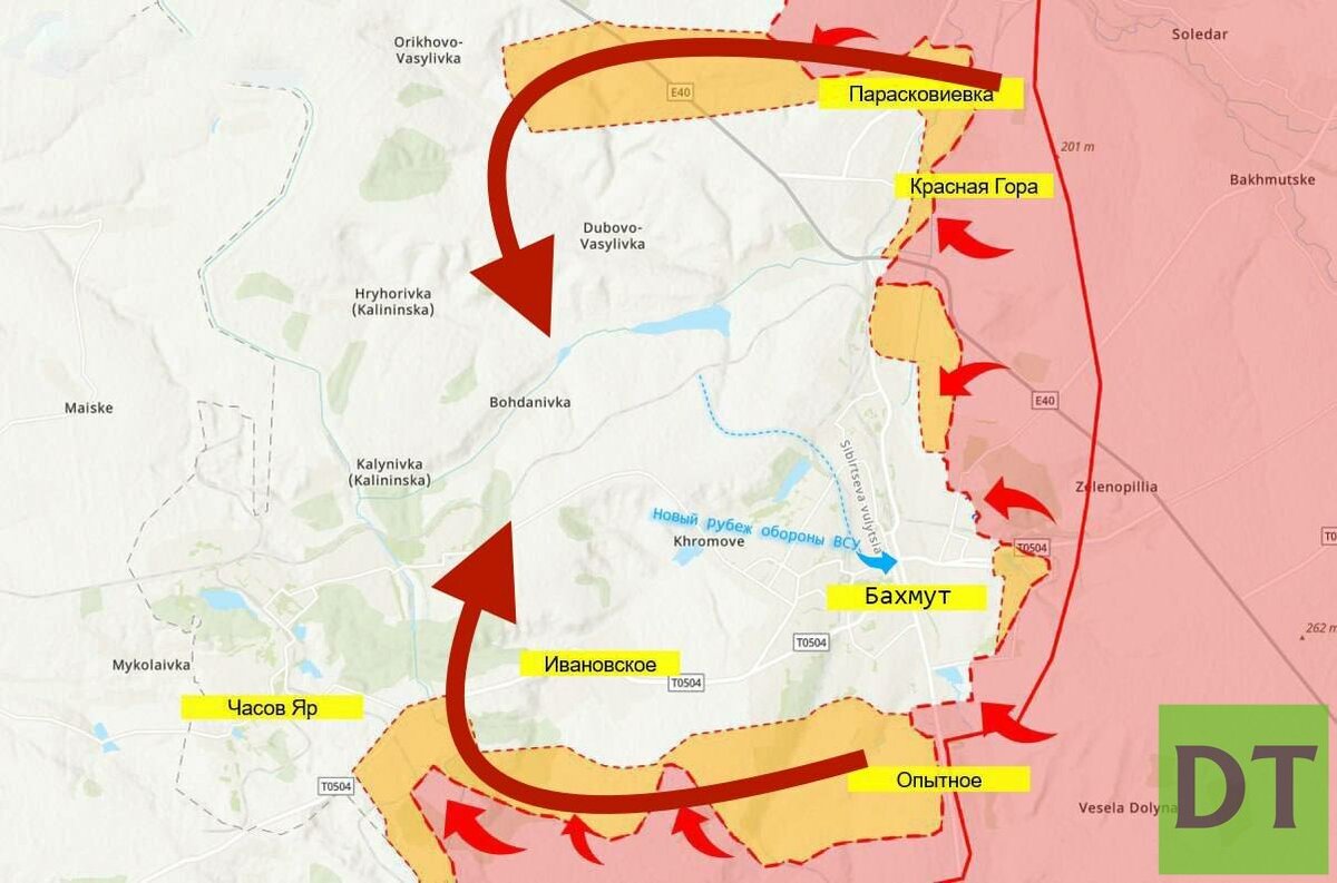 Карта украинского фронта на сегодня