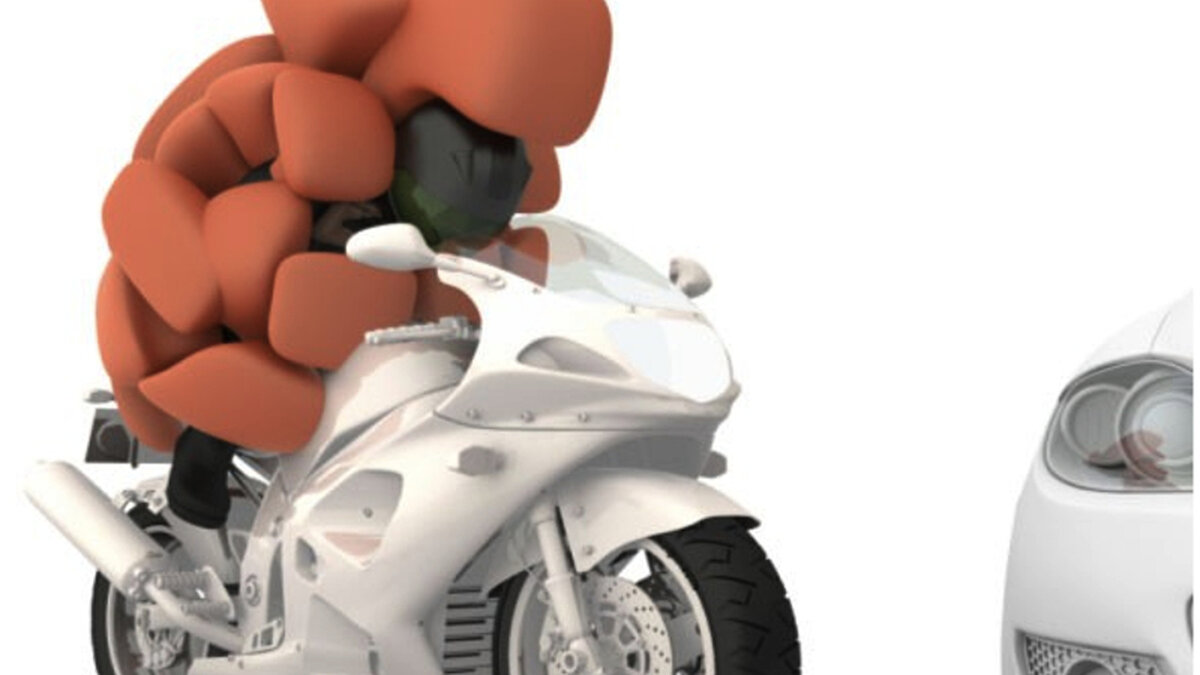 Канал - ФУТУРИЗМ - Футуристическая конструкция подушек безопасности Хонда для мотоциклистов.