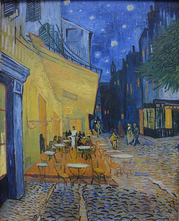 Винсент ван Гог. «Ночная терраса кафе», 1888 год, Музей Крёллер-Мюллер, Оттерло © Public Domain 