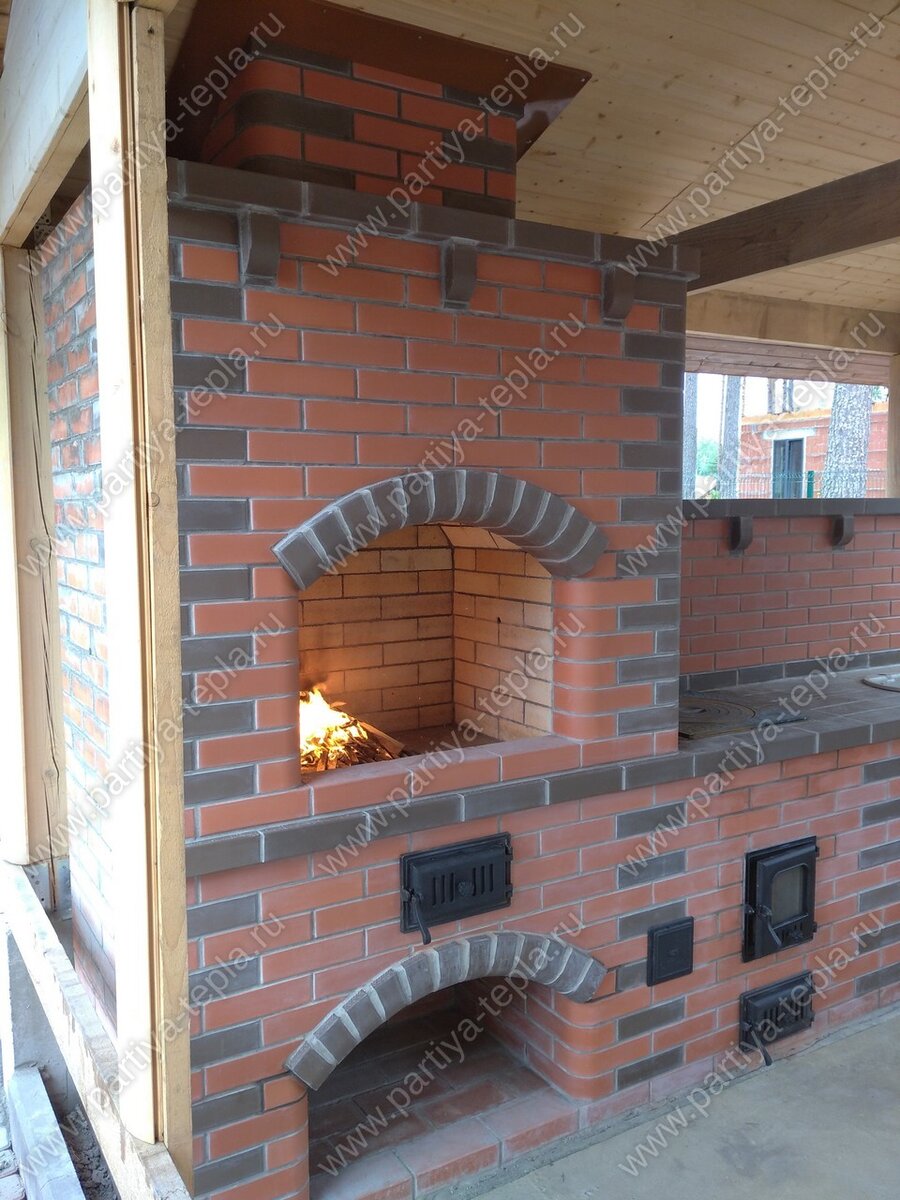 Барбекю из кирпича под ключ Санкт-Петербурге 