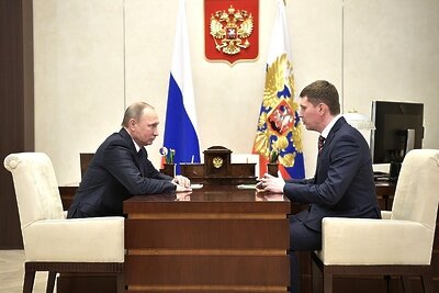    Владимир Путин на встрече с Максимом Решетниковым ©сайт президента РФ