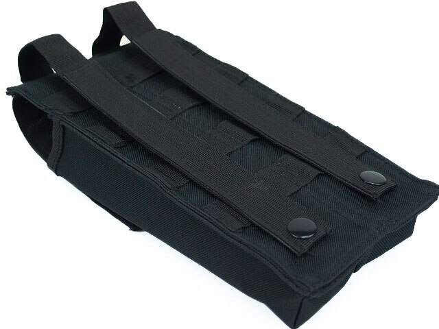 Подсумок текстильный molle со жгутом на два магазина ак, черный, stichprofi