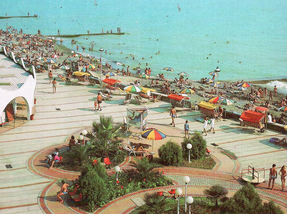 Пляж Сочи 1970-х годов