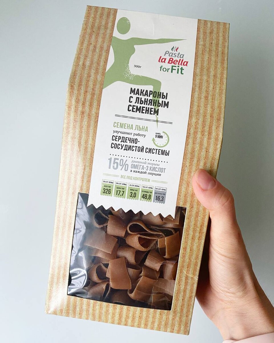 Макароны с льняным семенем