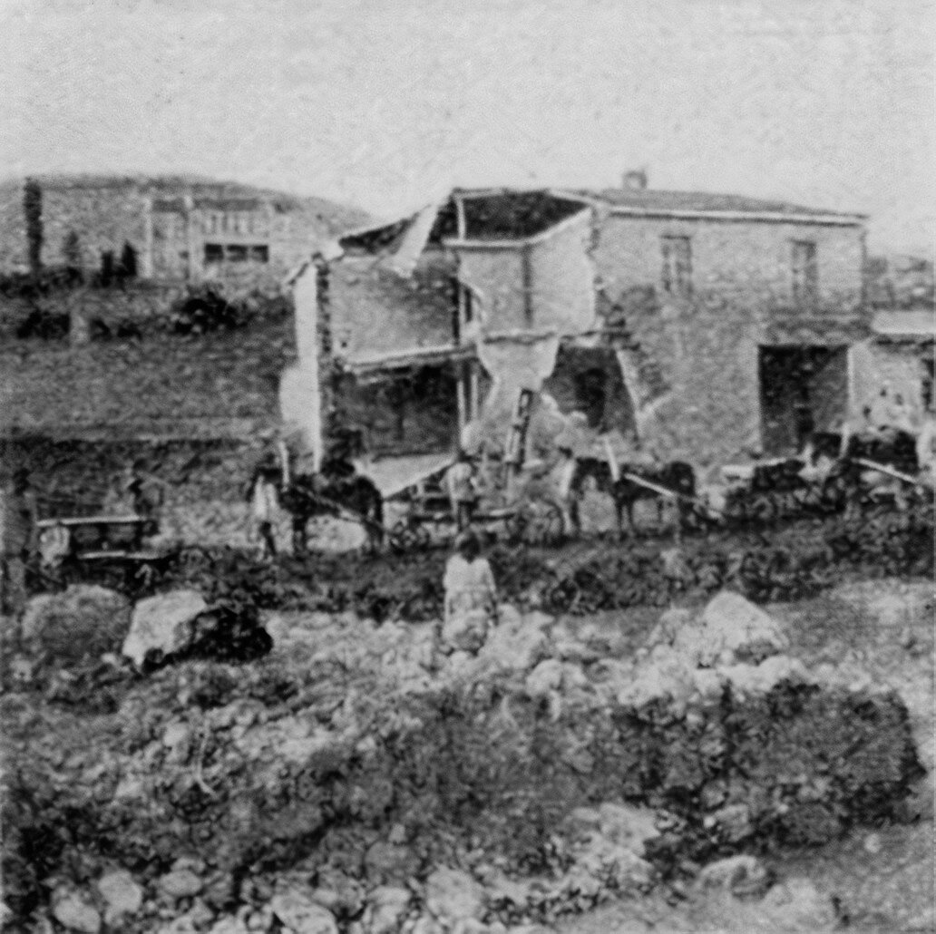 1912 год. Разрушенный наводнением дом Корсекина