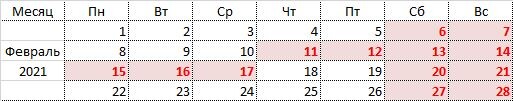Февраль 2021
