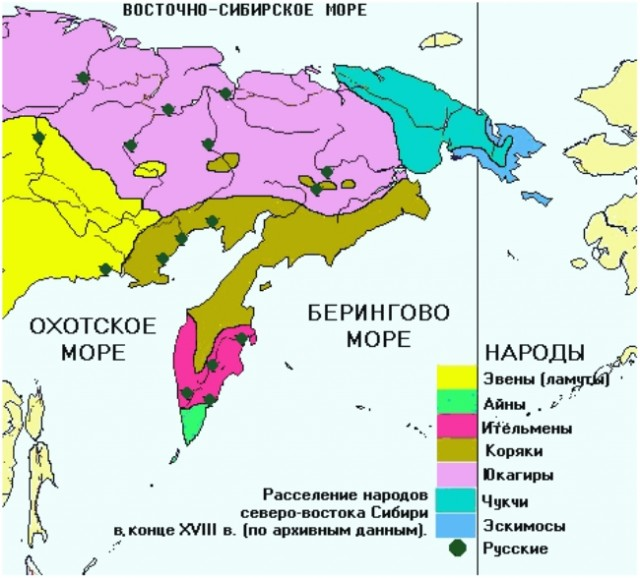 Чукотка камчатка карта