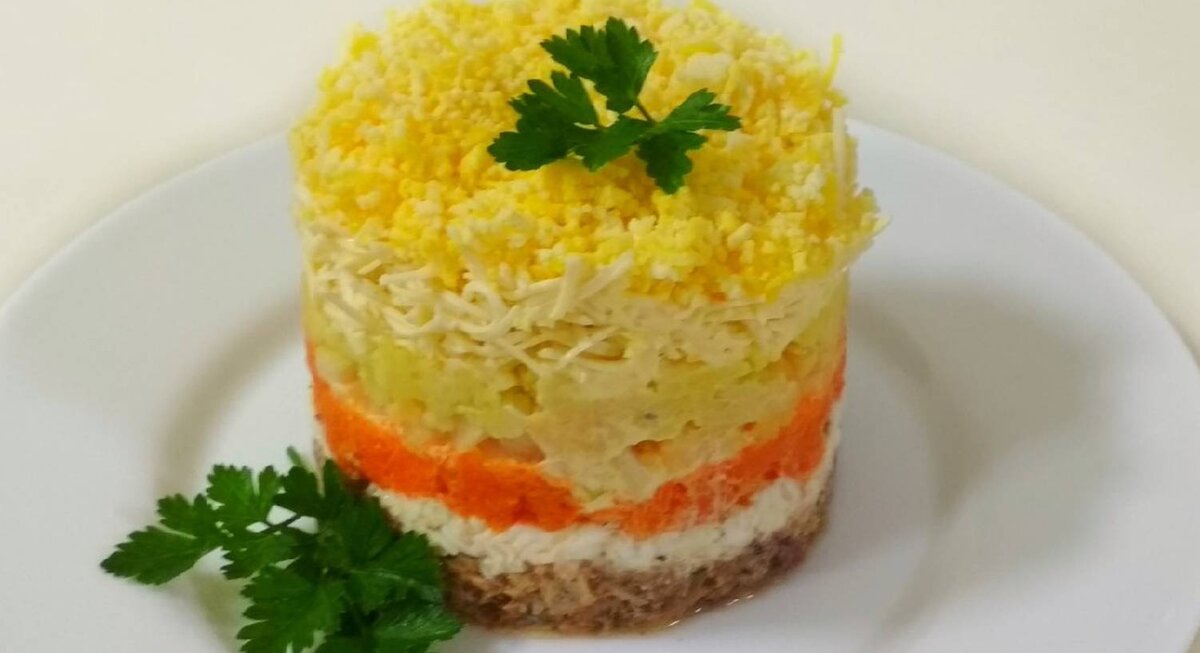 Готовый вариант салата.