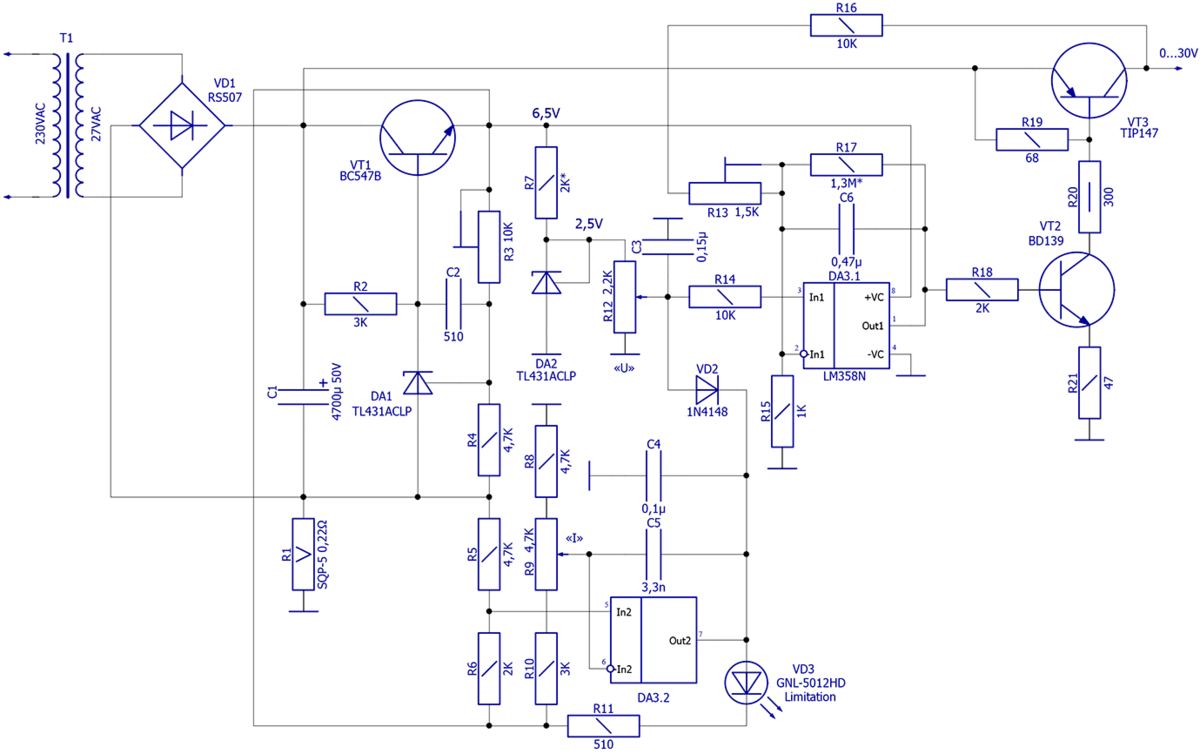 Принципиальная электрическая схема бп30б д3