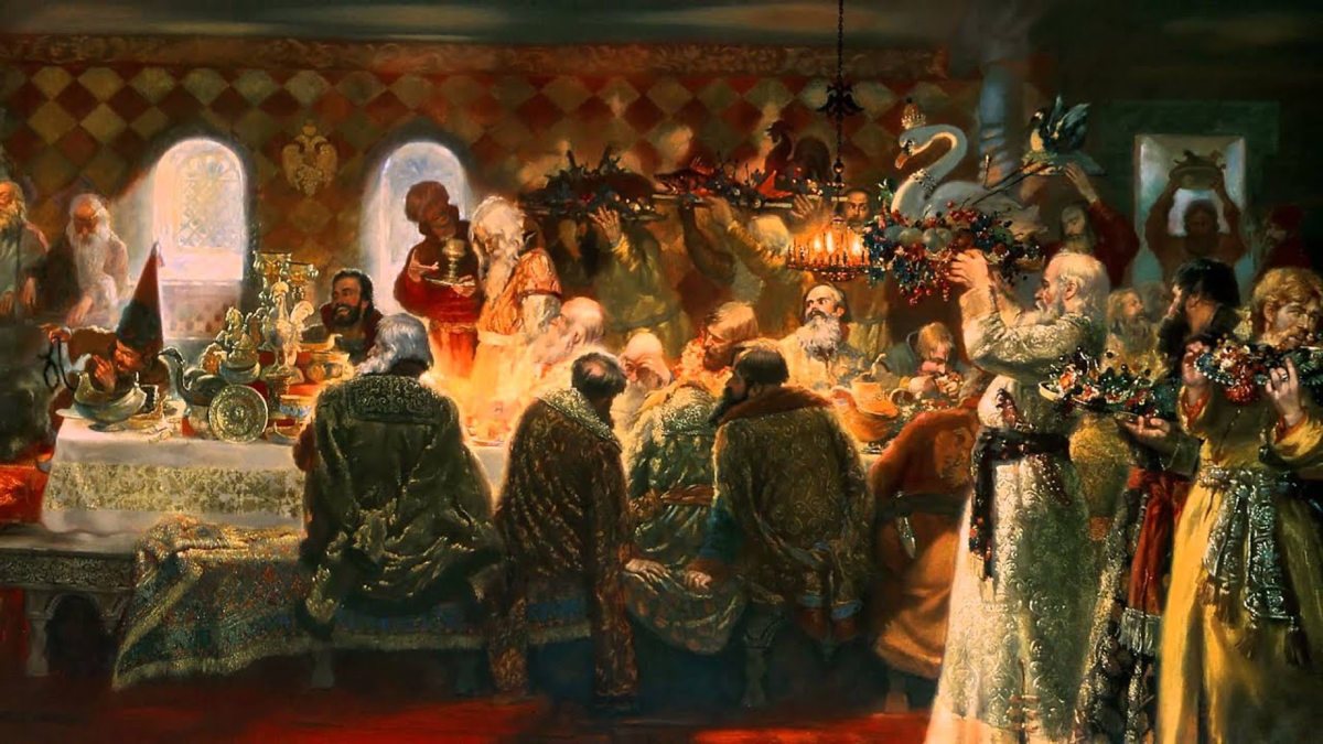 Царский пир Ивана Грозного. Пир Ивана Грозного в Александровской Слободе. Пир Ивана Грозного картина.
