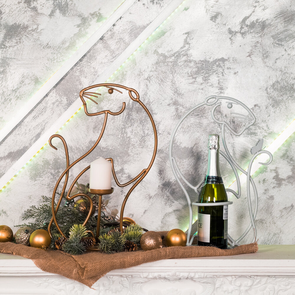 Кованые подсвечник тигры