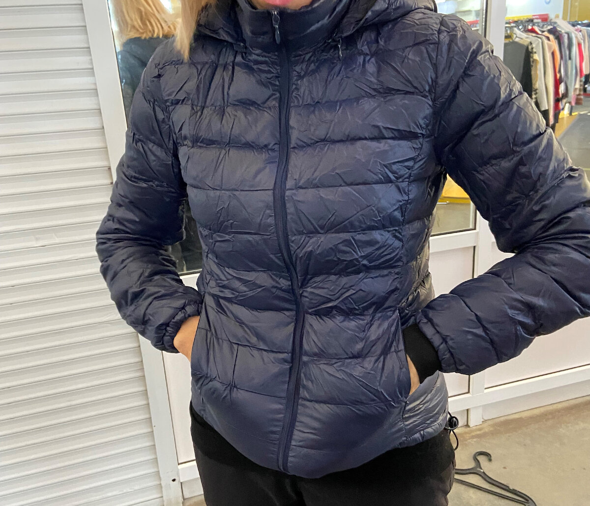 Пуховик складной Benetton размер S цена 500 рублей