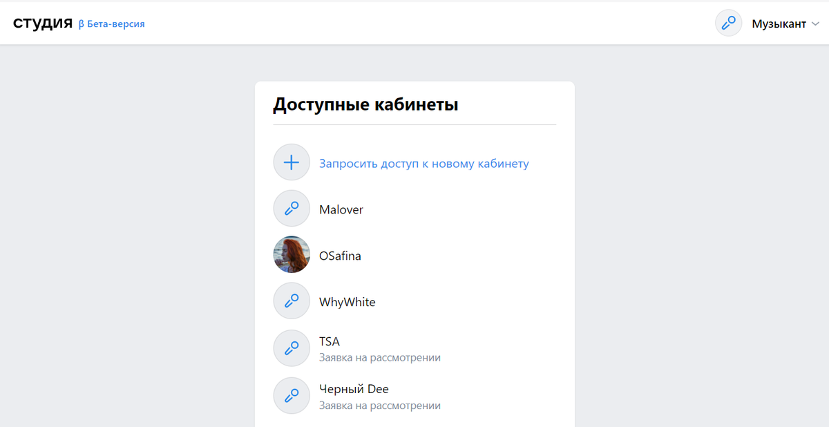 Музыканты, к кабинетам которых уже имеется доступ у Wonderland.