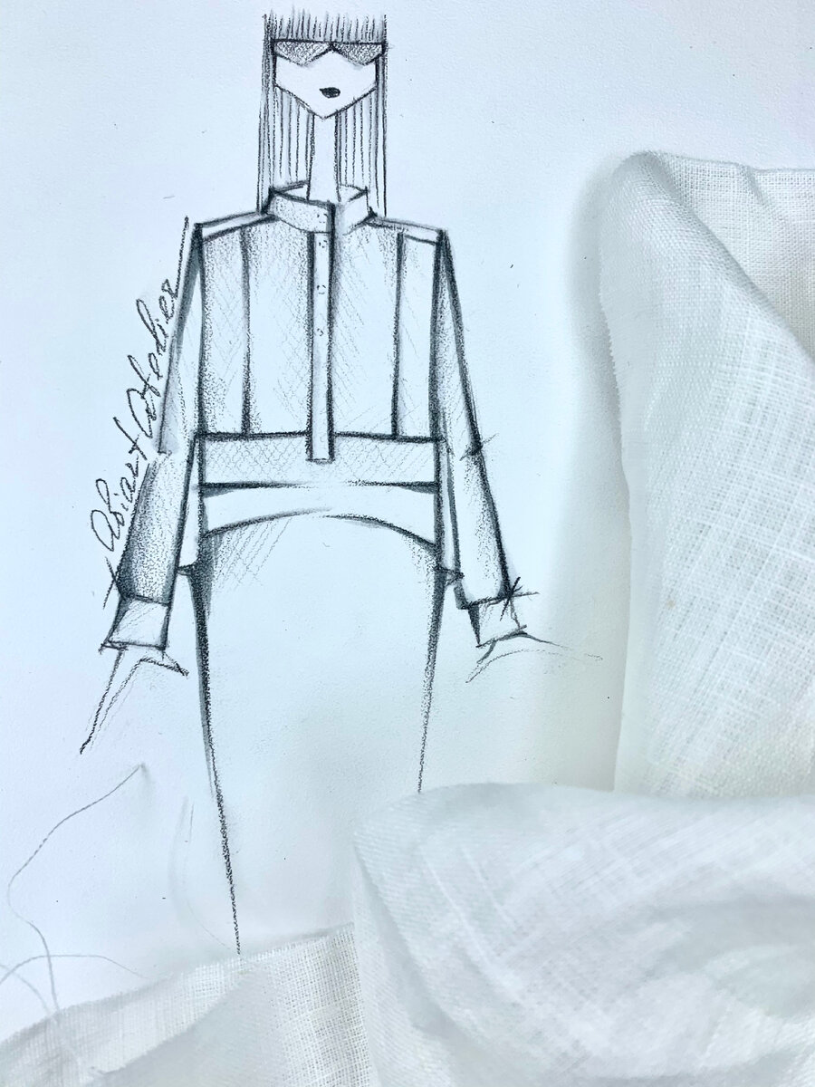 Эскиз рубашки АБИАРТ Ателье 