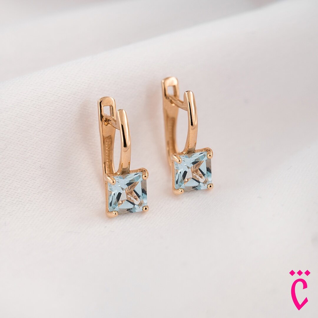 Серьги из золота с топазами (арт. 727421)