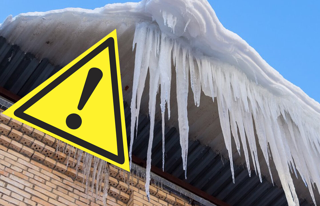 Сосульки - гроза для людей, кровли и водосточной системы
