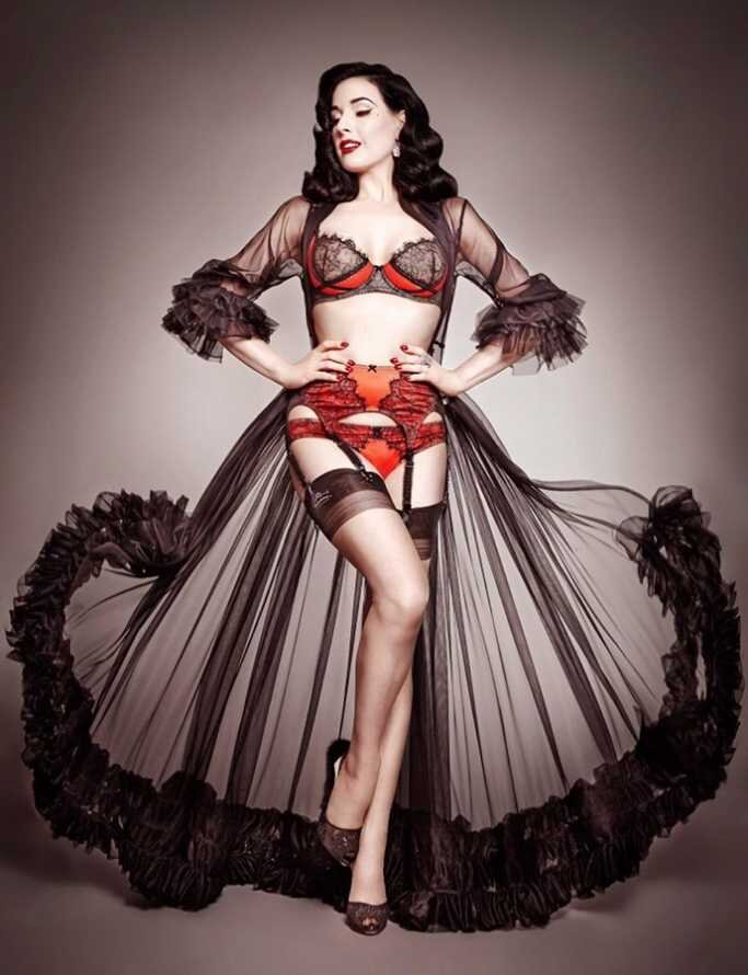 Ей удалось найти себя в этом образе, почувствовать уверенность и сексуальность. Выступления Диты стали эталоном театрального эротического танца. Тем не менее, несложно отыскать фото, на котором Дита фон Тиз без макияжа или с минимальным использованием косметики. Своим образом жизни она пытается донести всем девушкам, что нет ничего зазорного в желании изменить себя, если это сделает вас только лучше.