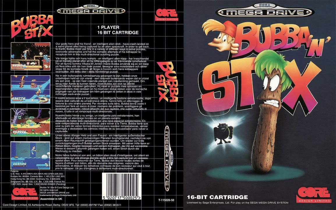 Sega Mega Drive 2 (Smd) 16-bit Bubba and Stix Полное Прохождение