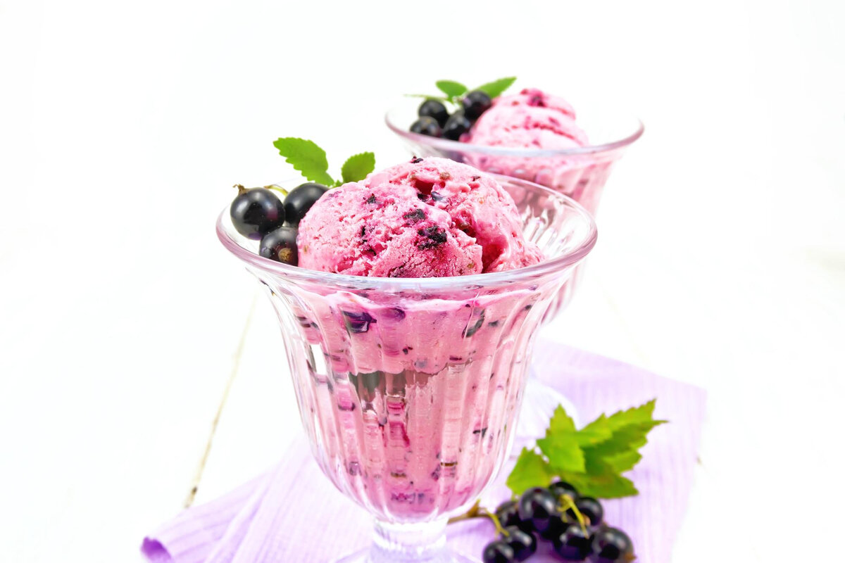 Ягодный сорбет из смородины