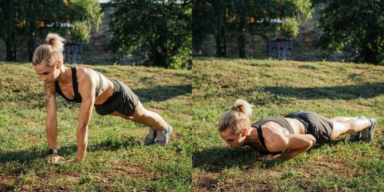 Соблюдайте технику отжиманий, описанную в прошлых вариантах 