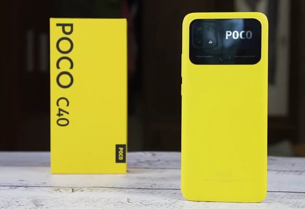    Poco C40 — доступный смартфон с большим дисплеем, ёмкой батареей и 2 камерами сзади. Фото: 2Bi Tech / YouTube