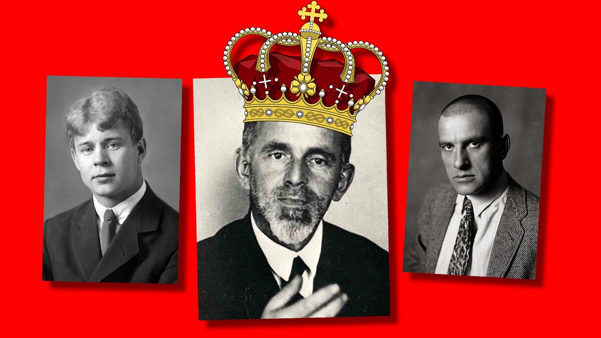 Есенин, Мандельштам, Маяковский / коллаж из общедоступных фото