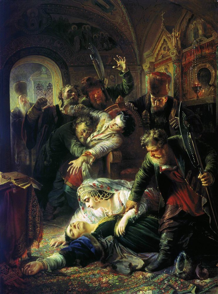 "Агенты Дмитрия Самозванца убивают Фёдора Годунова" (1862)