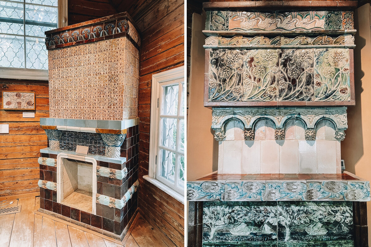 Врубелевские камины в абрамцевской мастерской. Изначально они стояли в московском особняке Саввы Мамонтова на Садово-Спасской