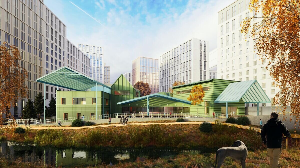    Проект концепции общественного центра "Прокшино"© Пресс-служба Москомархитектуры