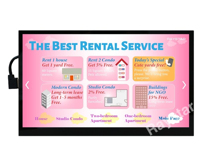 IPS 10.1” дисплеи, совместимые с одноплатными ПК от Raystar