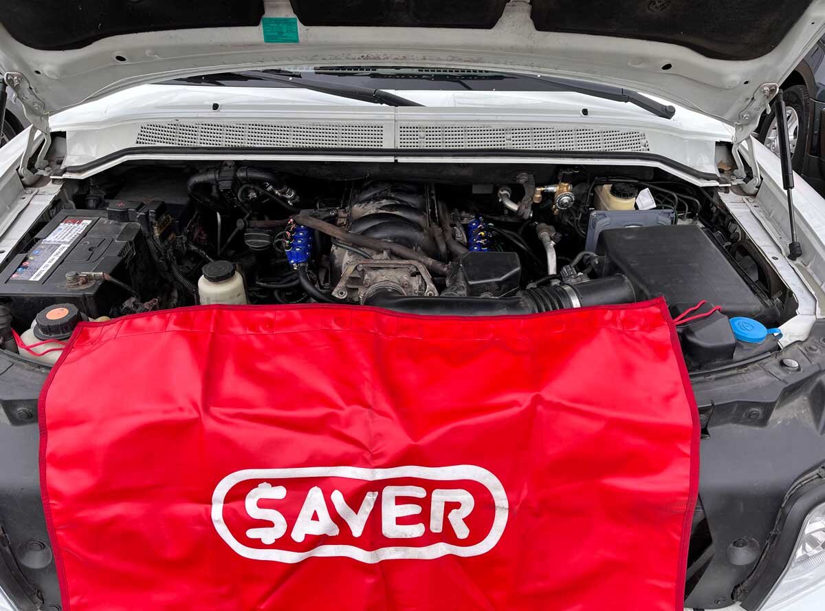 Подкапотное пространство с установленным ГБО SAVER