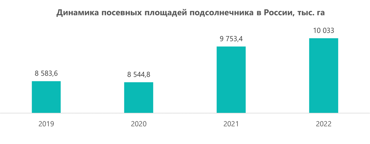 Площадь подсолнечника