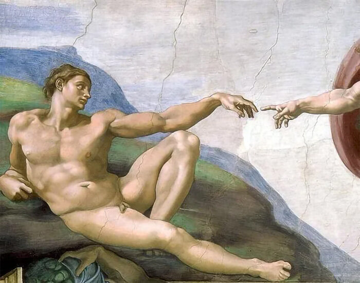 Микеланджело. Фрагмент росписи Сикстинской капеллы