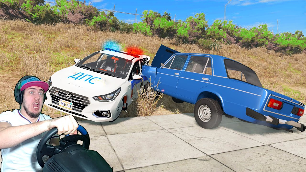 ПОЛИЦЕЙСКАЯ ПОГОНЯ ЗА ВОРОМ - BeamNG Drive