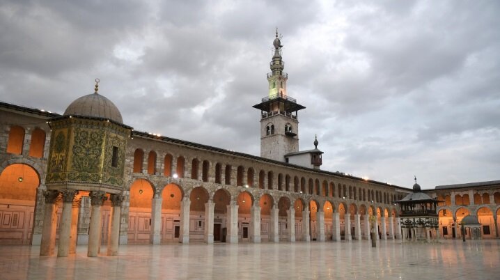 Слайд 3- МЕЧЕТЬ ОМЕЙЯДОВ ВЕЧЕРОМ. (cont.ws)