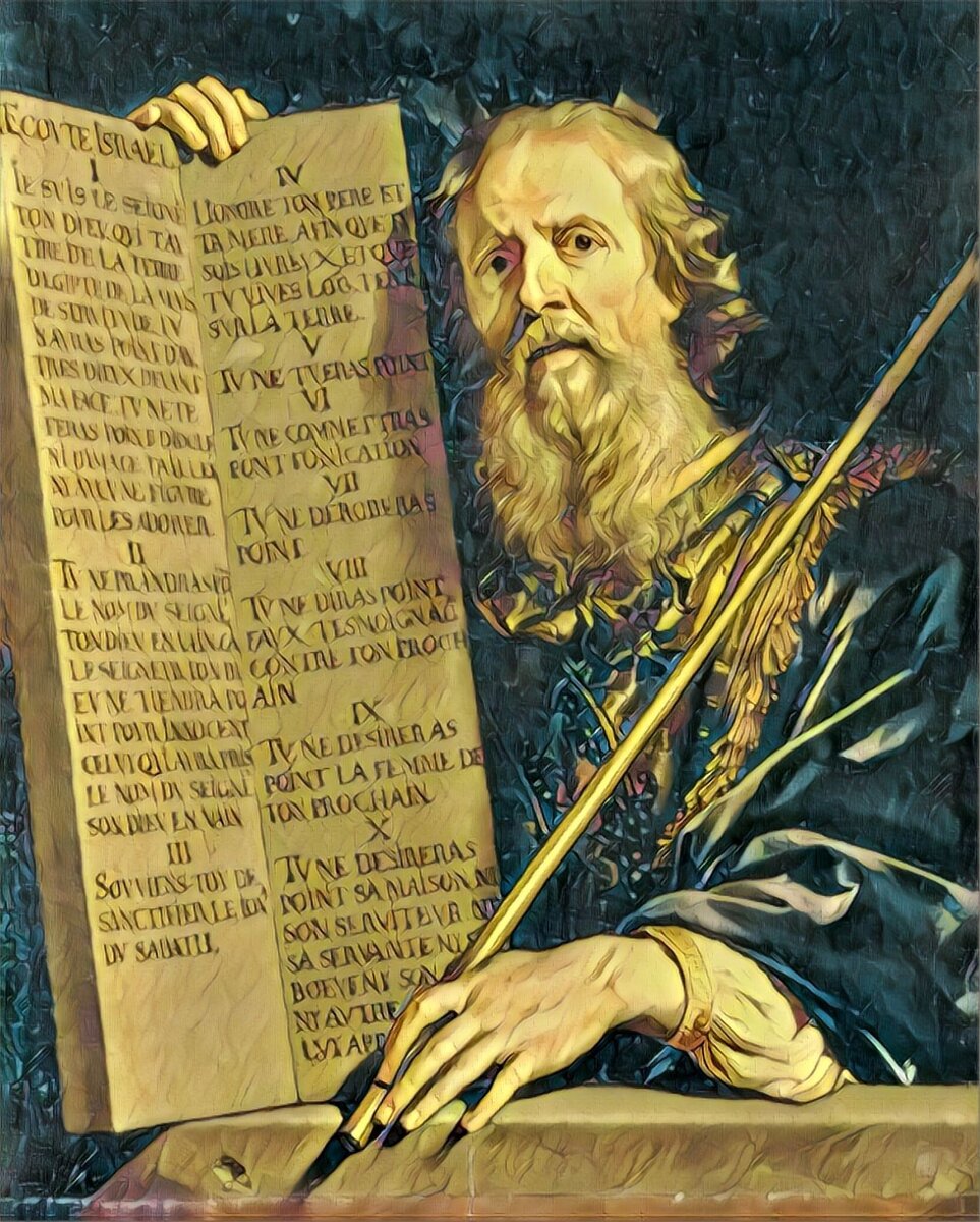 Моисей с Десятью заповедями. Художник Филипп де Шампань(из ОИ)