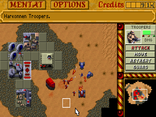 Автор: Virgin Interactive - Внутриигровой процесс игры Dune II, Добросовестное использование, https://ru.wikipedia.org/w/index.php?curid=7253516