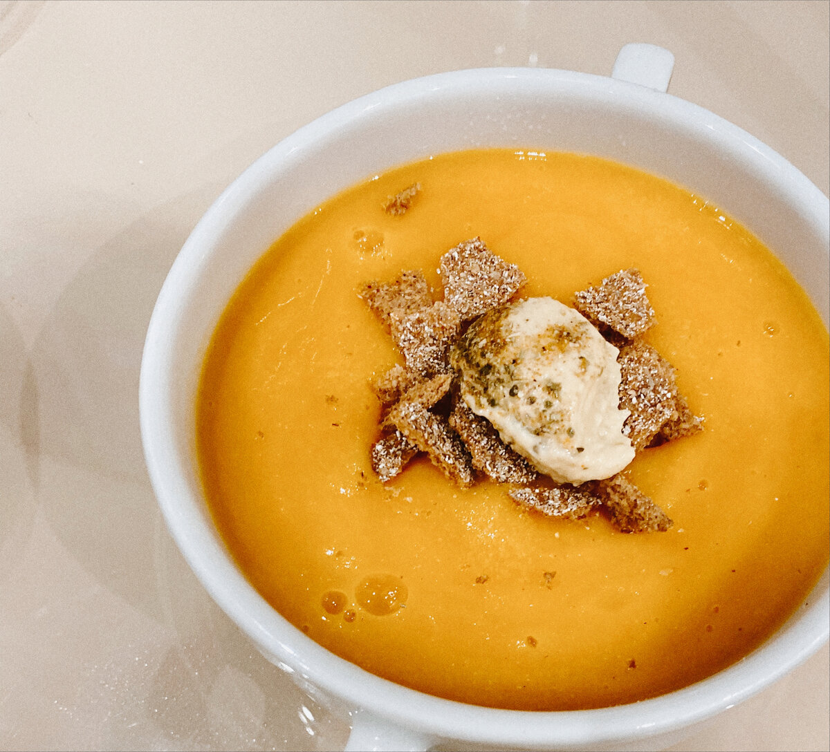 Готовый тыквенный супчик