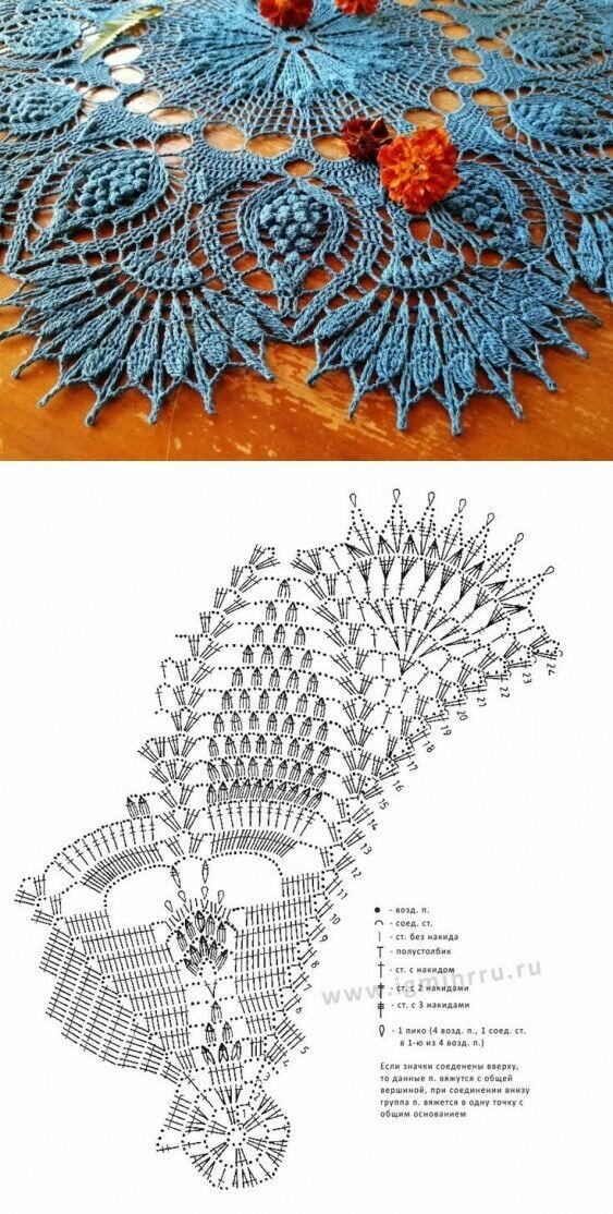 Вяжем ажурные салфетки крючком, БОЛЬШАЯ ПОДБОРКА СХЕМ