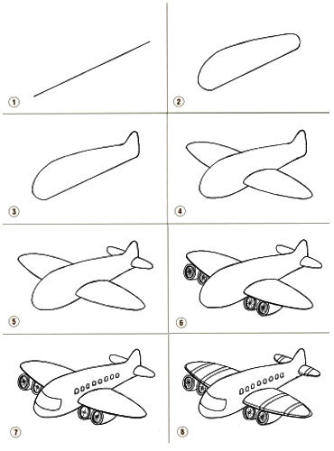 Как нарисовать самолёты, вертолёты и космические корабли. | FLATONIKA