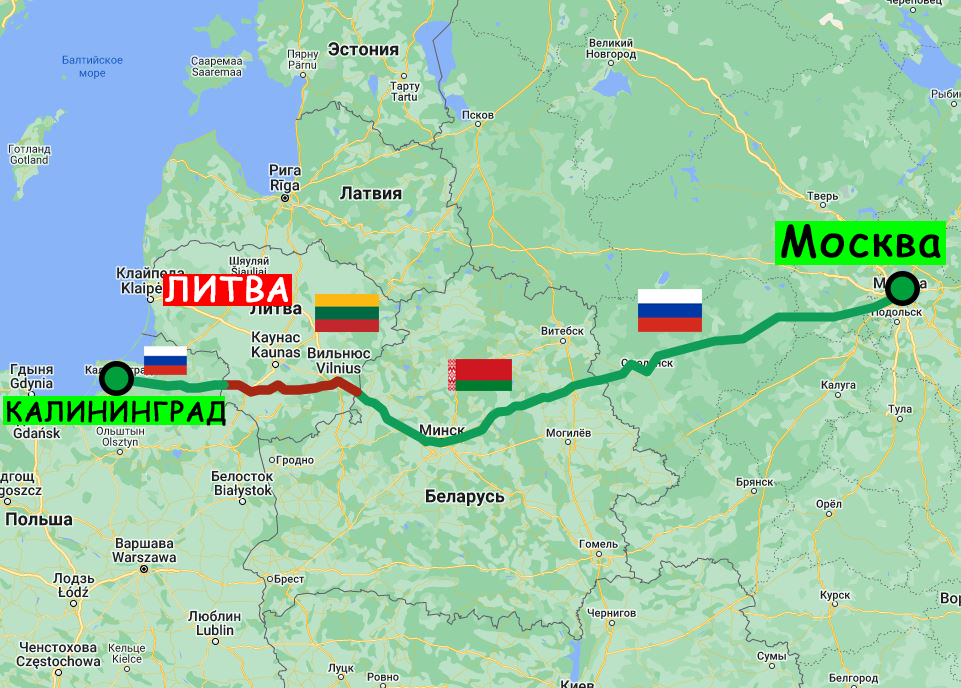 Карта калининграда польши и литвы