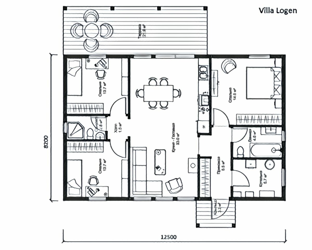 планировка дома  Villa Logen