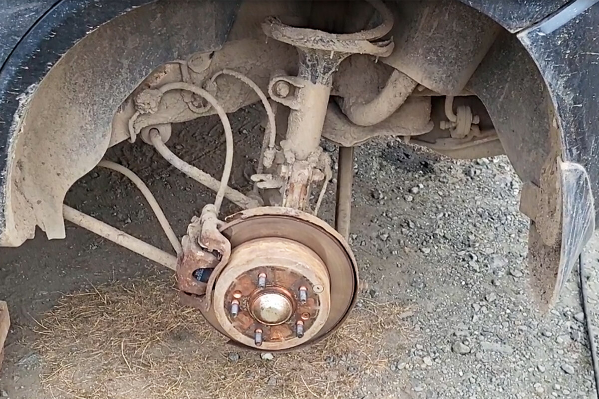 снятое колесо