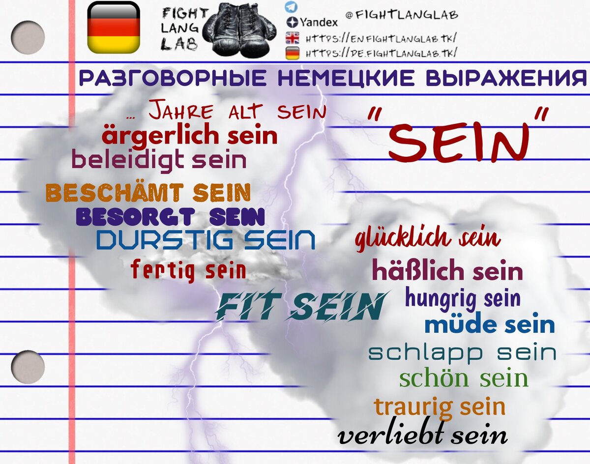 немецкие выражения с глаголом "sein"